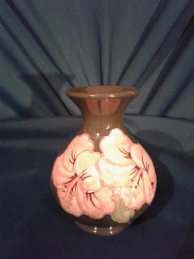 SOLD Walter Moorcroft hybiscus bulbous vase