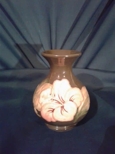 SOLD Walter Moorcroft hybiscus bulbous vase - Image 2