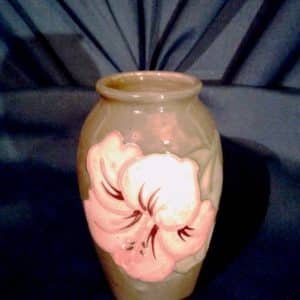 SOLD Moorcroft Coral Hibiscus vase Antiques Scotland Antique Art