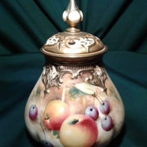Sold Worcester fallen fruits pot pourri by William Roberts Antiques Scotland Antique Art