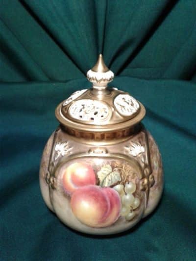 SOLD Worcester fallen fruits pot pourri Antiques Scotland Antique Art 3