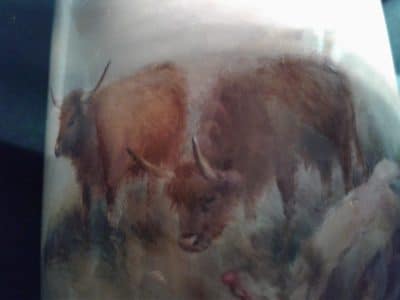 Worcester vase Highland cattle by, Harry Stinton - Image 3