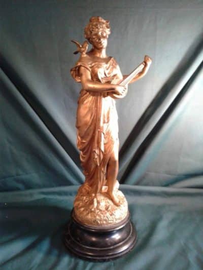 Gilt metal Art Nouveau figure