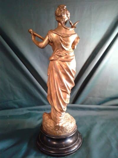 Gilt metal Art Nouveau figure - Image 5