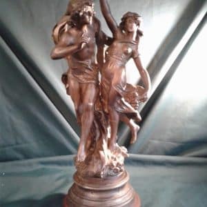 Spelter figure group Antiques Scotland Bronzes Silver Metals