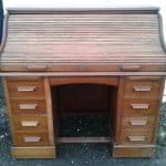 SOLD Lebus Edwardian Oak Roll Top Desk Antiques Scotland Antique Desks