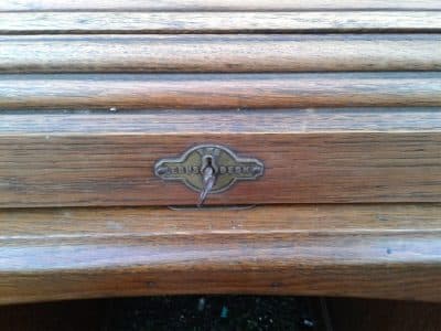 SOLD Lebus Edwardian Oak Roll Top Desk Antiques Scotland Antique Desks 7
