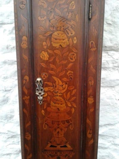 SOLD 18th c Marquetry Automaton longcase clock. 18th Cent Antique Clocks 6