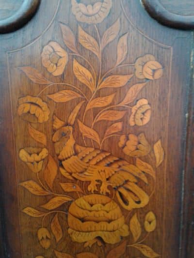 SOLD 18th c Marquetry Automaton longcase clock. 18th Cent Antique Clocks 11