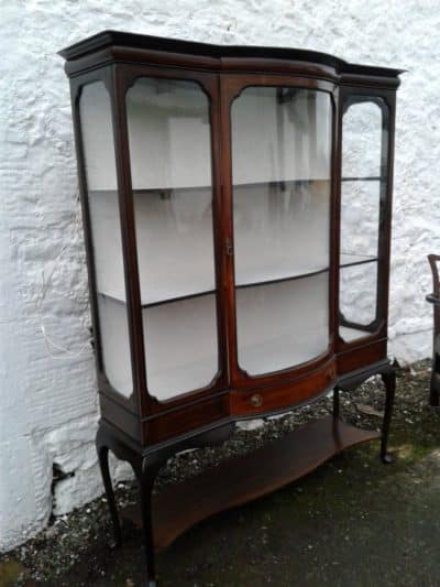 SOLD Edwardian mahogany bowfront display cabinet - Image 2