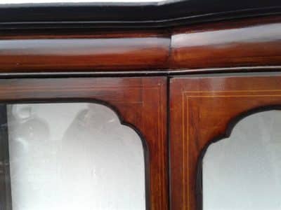 SOLD Edwardian mahogany bowfront display cabinet - Image 4