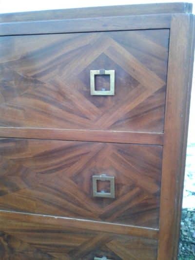 SOLD Art Deco mahogany chest of drawers - Image 6