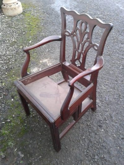 George III styled mahogany library step chair Antique library steps Miscellaneous 4