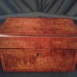 Georgian burr walnut tea caddy Antiques Scotland Miscellaneous