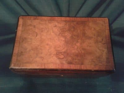 Georgian burr walnut tea caddy - Image 6