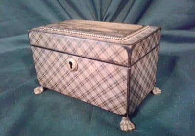 Rare 18th century Scottish tartan tea caddy 18th Cent Miscellaneous 7