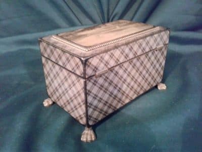 Rare 18th century Scottish tartan tea caddy 18th Cent Miscellaneous 8