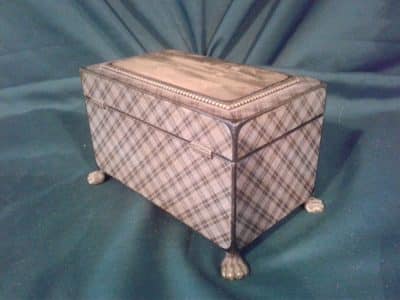 Rare 18th century Scottish tartan tea caddy - Image 7