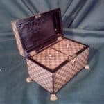 Rare 18th century Scottish tartan tea caddy 18th Cent Miscellaneous