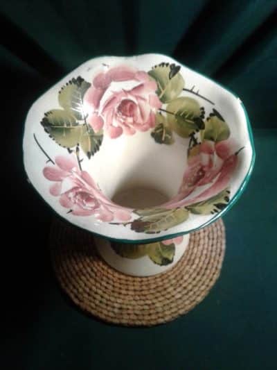 SOLD Scottish Wemyss Lady Eva vase. Roses. Roses Antique Ceramics 6