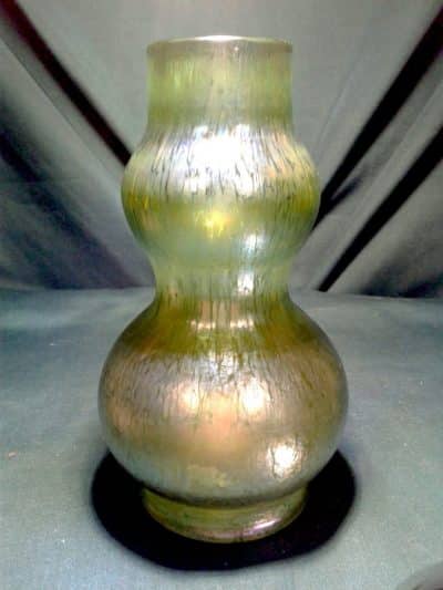 Loetz papillion creta double gourd vase. - Image 5