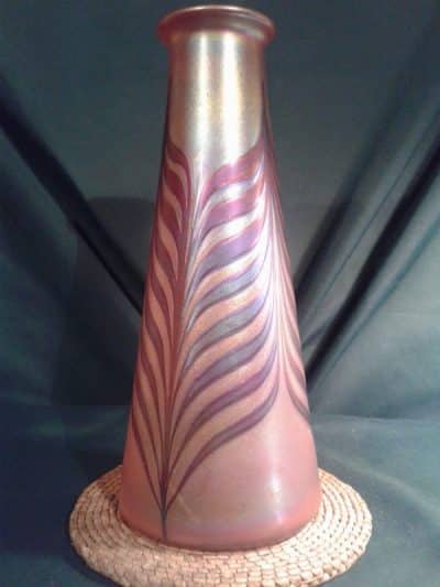 Bohemian art glass iridescent vase. Antiques Scotland Antique Art 3