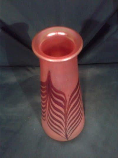 Bohemian art glass iridescent vase. Antiques Scotland Antique Art 5