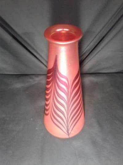 Bohemian art glass iridescent vase. - Image 2