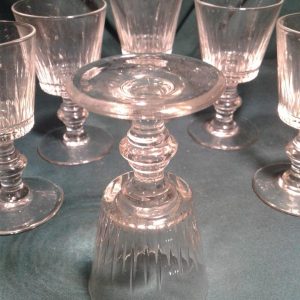 Set of six Victorian sherry glasses Antiques Scotland Antique Furniture