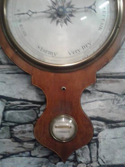 Victorian mahogany banjo barometer - Image 2