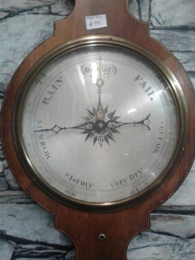 Victorian mahogany banjo barometer - Image 3