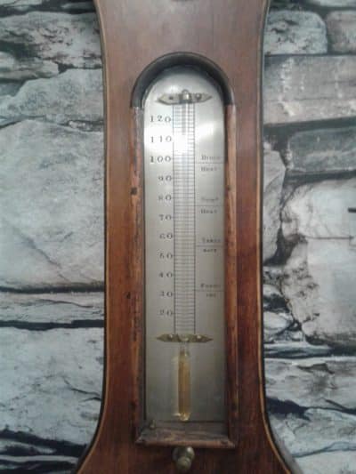 Victorian mahogany banjo barometer Antiques Scotland Antique Barometers 6