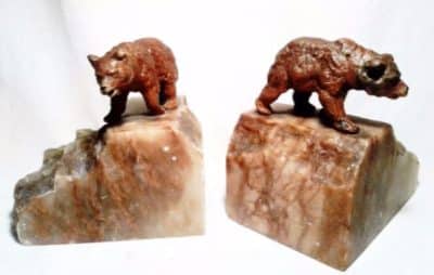 SOLD Early 20th century bear bookends 19th century Antique Art 3