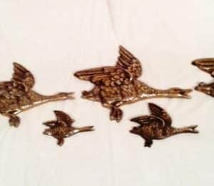 SOLD Victorian brass flying ducks. brass Antique Furniture