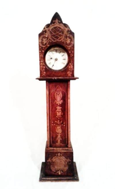 SOLD Edwardian mahogany miniature longcase clock