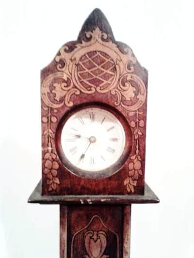 SOLD Edwardian mahogany miniature longcase clock - Image 2