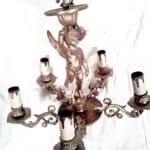 SOLD Early 20th century French gilt cherub five point chandelier Antiques Scotland Antique Art