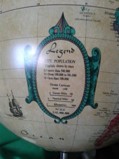SOLD Vintage Denmark terrestrial globe Antiques Scotland Antique Art 5