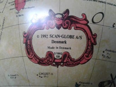 SOLD Vintage Denmark terrestrial globe Antiques Scotland Antique Art 7