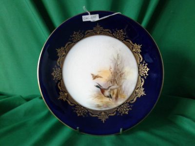 SOLD Worcester cabinet plate signed by James Stinton