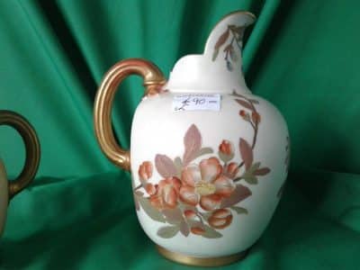 SOLD Large Worcester blush ivory jug Antiques Scotland Antique Art 3