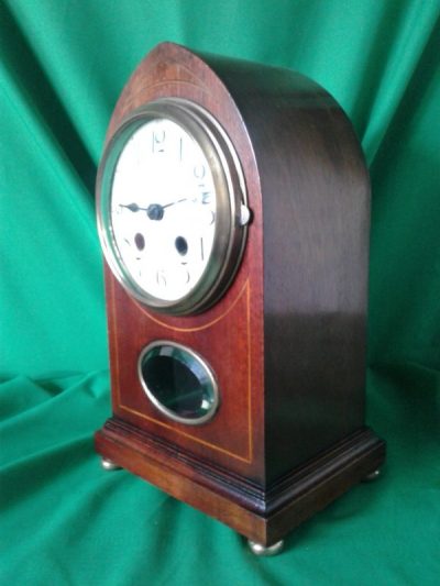 Edwardian mahogany cased lancet clock Antiques Scotland Antique Clocks 3