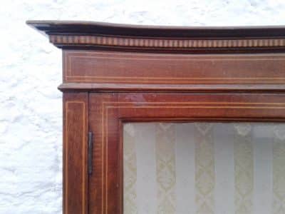 SOLD Large Edwardian mahogany serpentine display cabinet. - Image 6