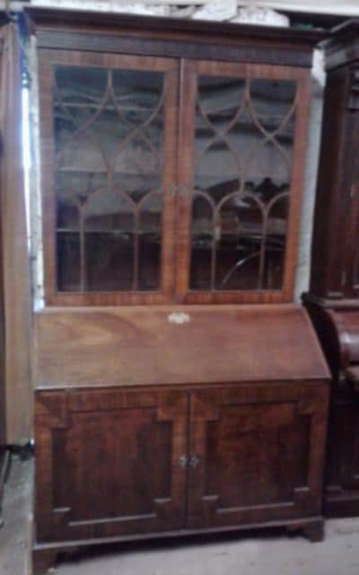  Georgian Mahogany Bureau Bookcase - Image 2
