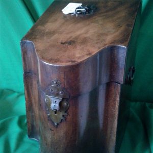 Georgian mahogany knife box, converted 18th Cent Miscellaneous