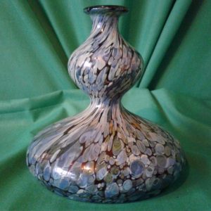 SOLD squat double gourd oil spot vase. Circa 1900s Antiques Scotland Collectors Glass 3
