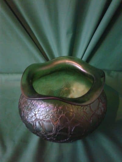 Loetz iridecent bowl circa 1900s Antiques Scotland Collectors Glass 7