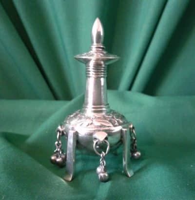 SOLD Chinese silver scent bottle. Circa 1890