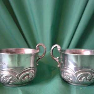 SOLD 2 small antique silver loving cups Antiques Scotland Bronzes Silver Metals