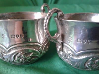 SOLD 2 small antique silver loving cups - Image 2
